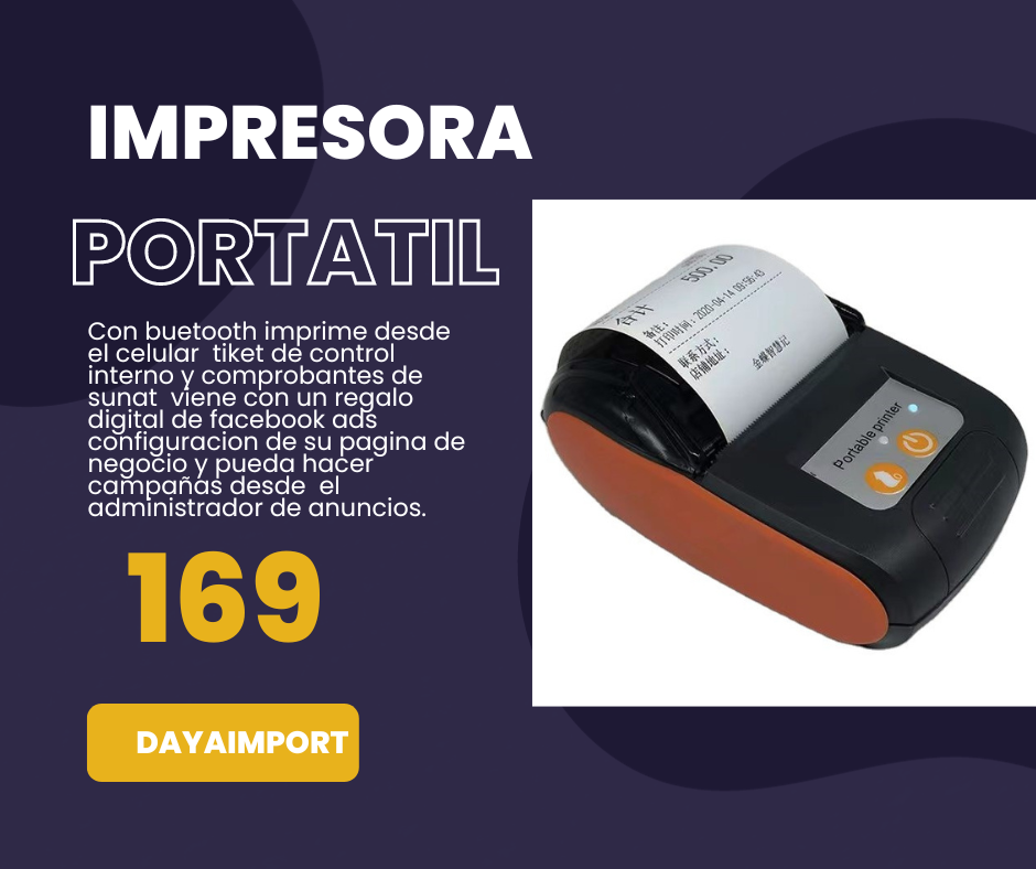 Venta de impresoras portatiles con bluetooth